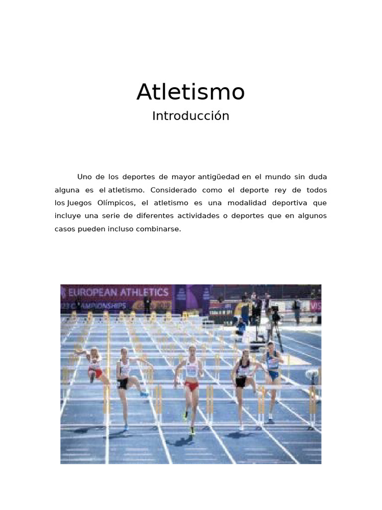Atletismo | PDF | Deporte del atletismo | Deportes