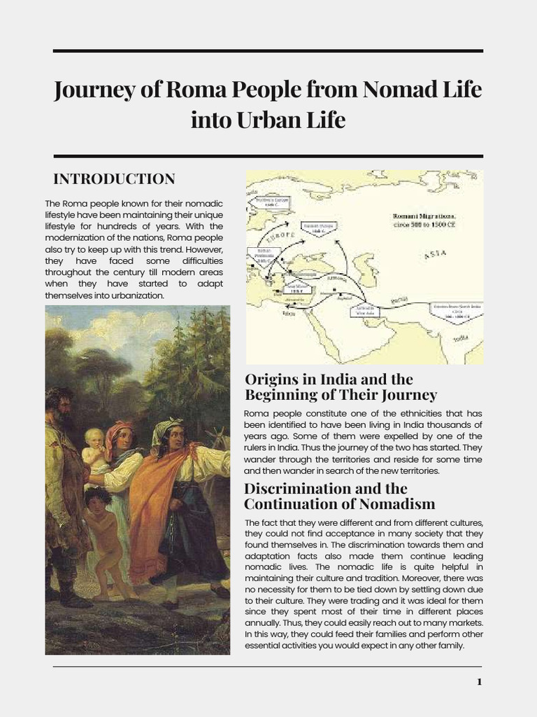 Roma People's Shift to Urban Living | PDF | Romani People | Society