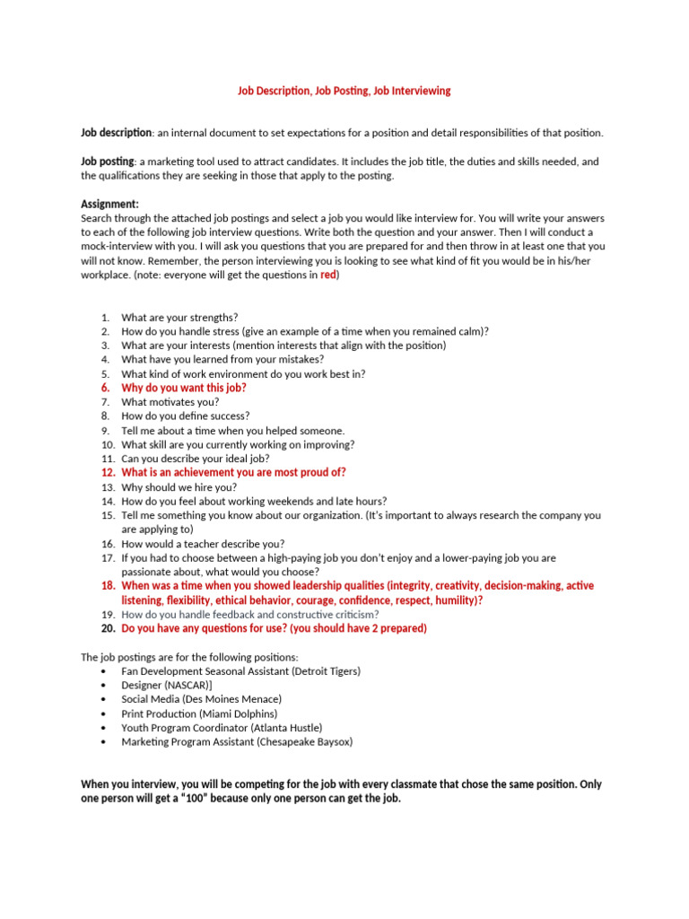 Job Interview Preparation Guide | PDF | Job Interview | Social Psychology