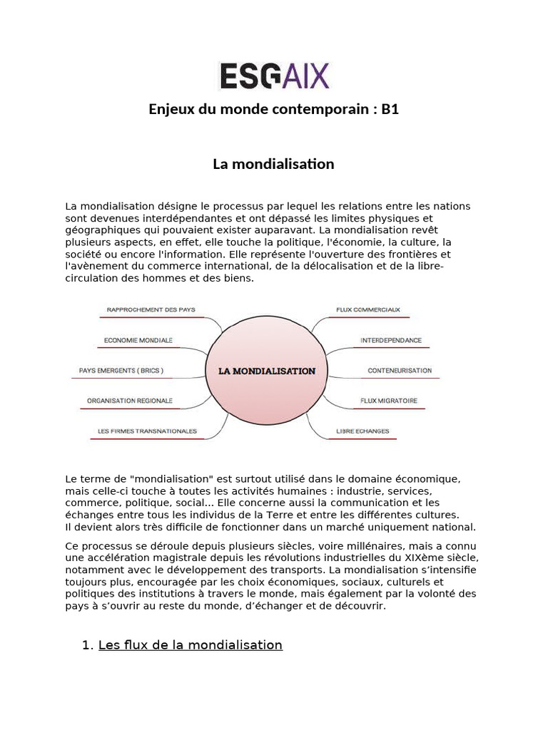 Enjeux de la mondialisation contemporaine | PDF | Globalisation | État
