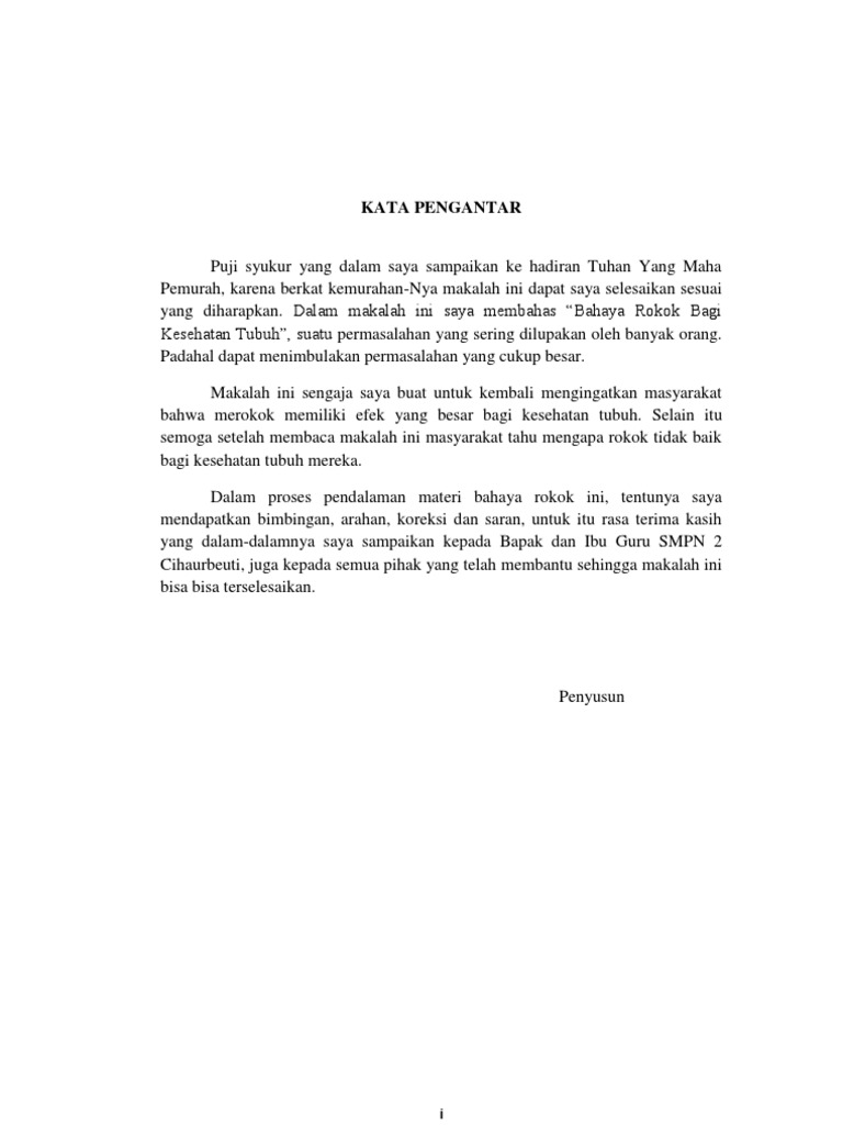 Makalah Bahaya Merokok