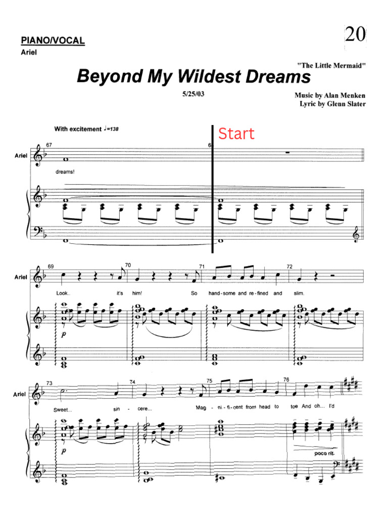 Beyond My Wildest Dreams (29 Bar Cut) PDF