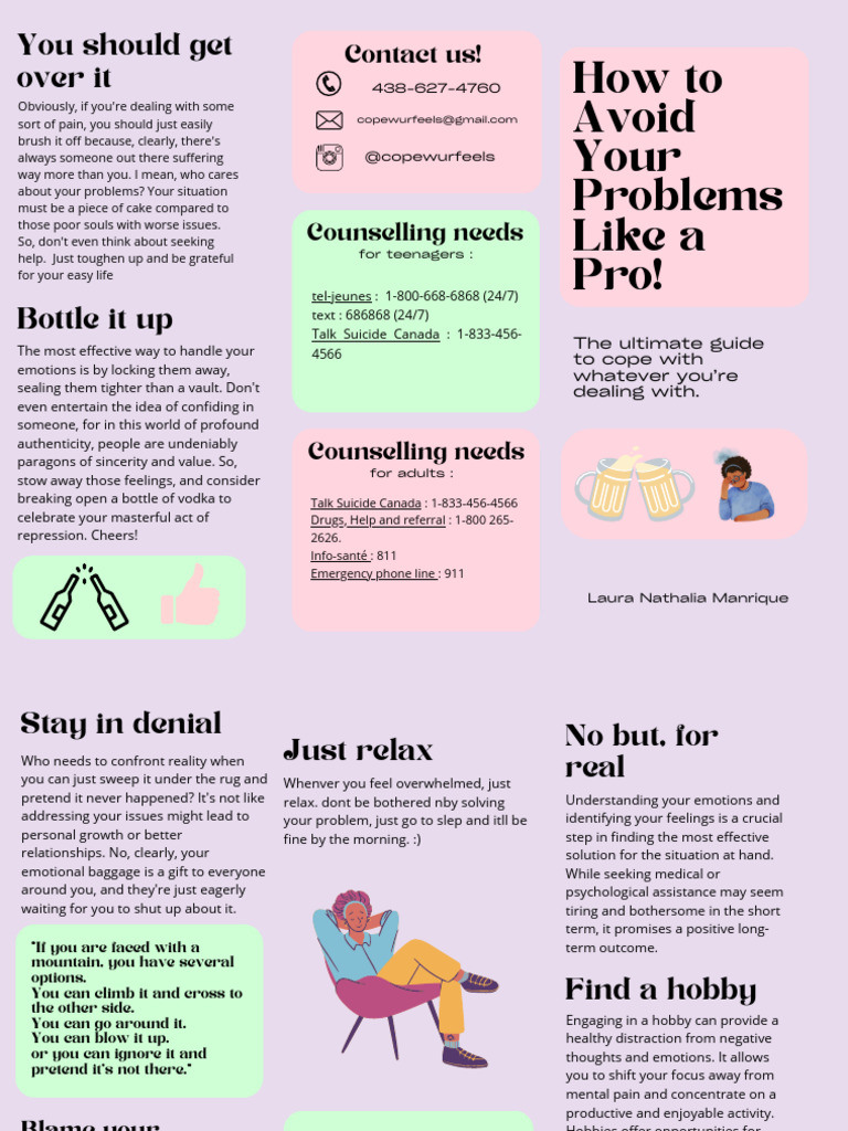 Coping Mechanisms Brochure | PDF | Psychology | Psychological Concepts