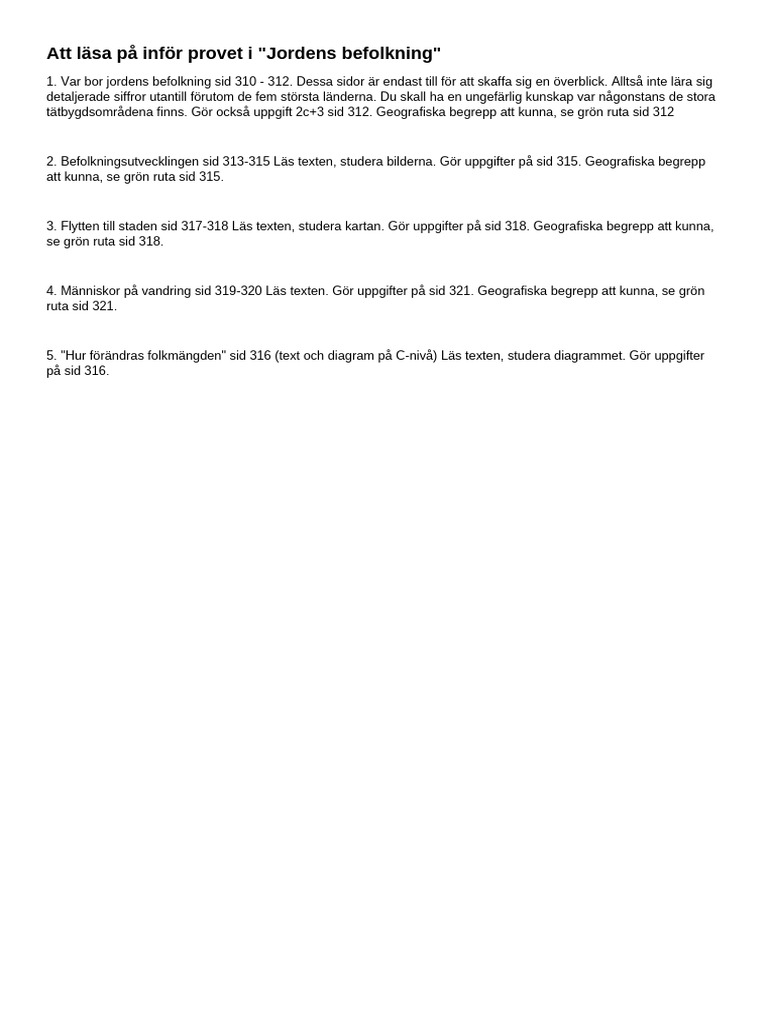 Att Läsa På Inför Provet I 