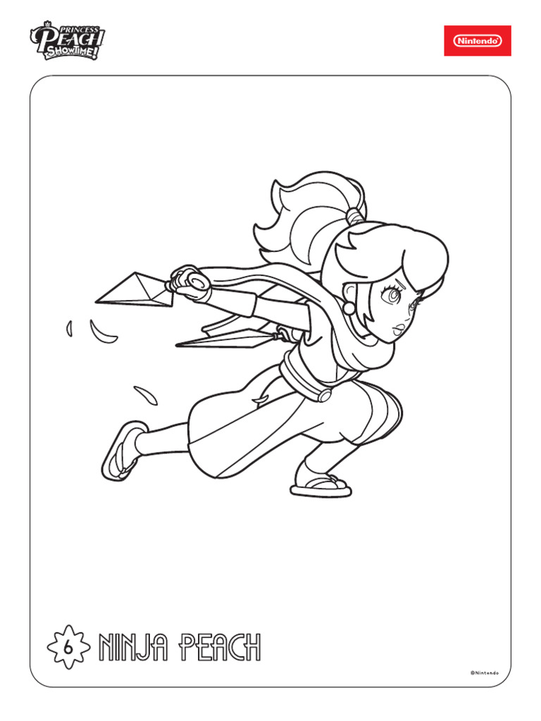 PrincessPeach MyNintendo ColoringBook 6.Ninja Peach | PDF