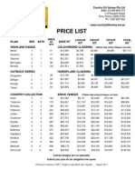 Price List: Plan Highland Range Colourbond Cladding