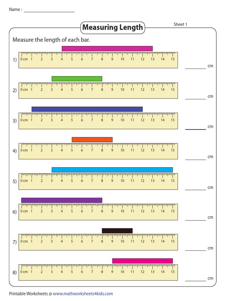 Length - Bar Whole CM All Key | PDF | Length | Geometric Measurement