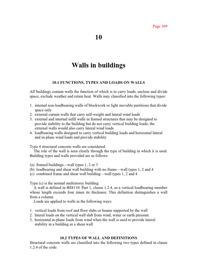 Wall Types and Design Principles | PDF | Wall | Beam (Structure)