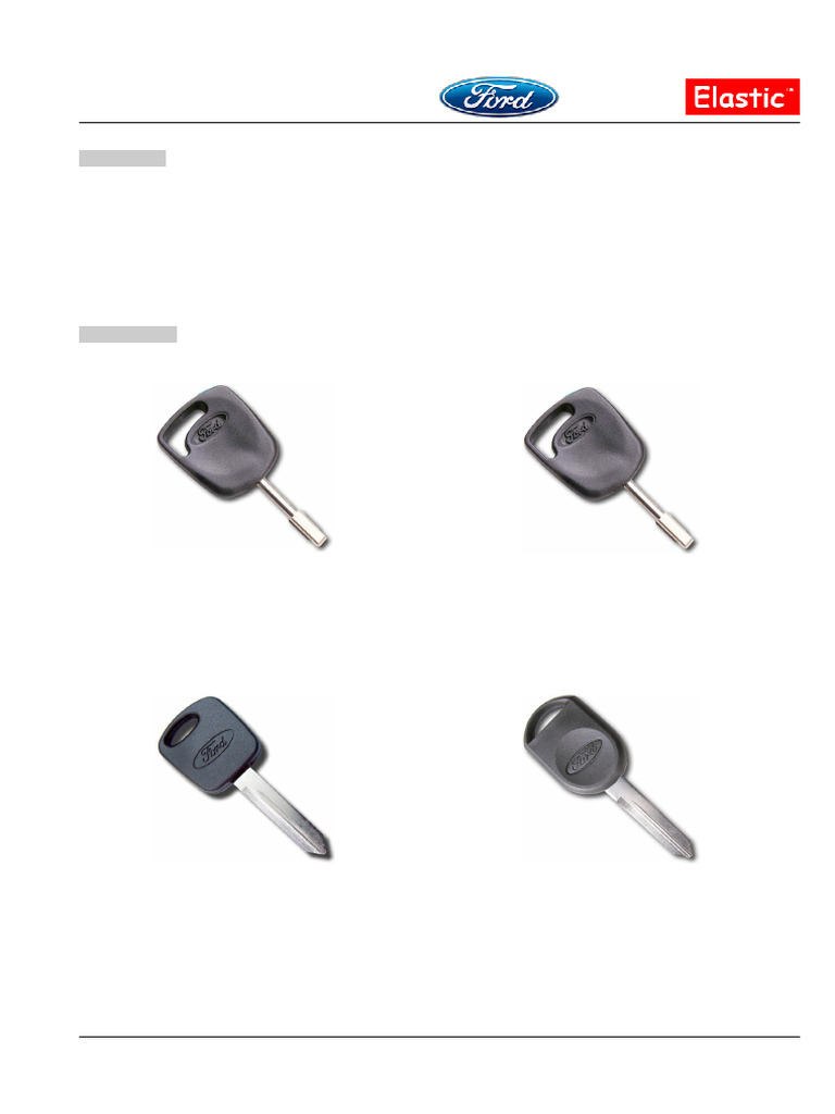Transponder Key Ford | PDF