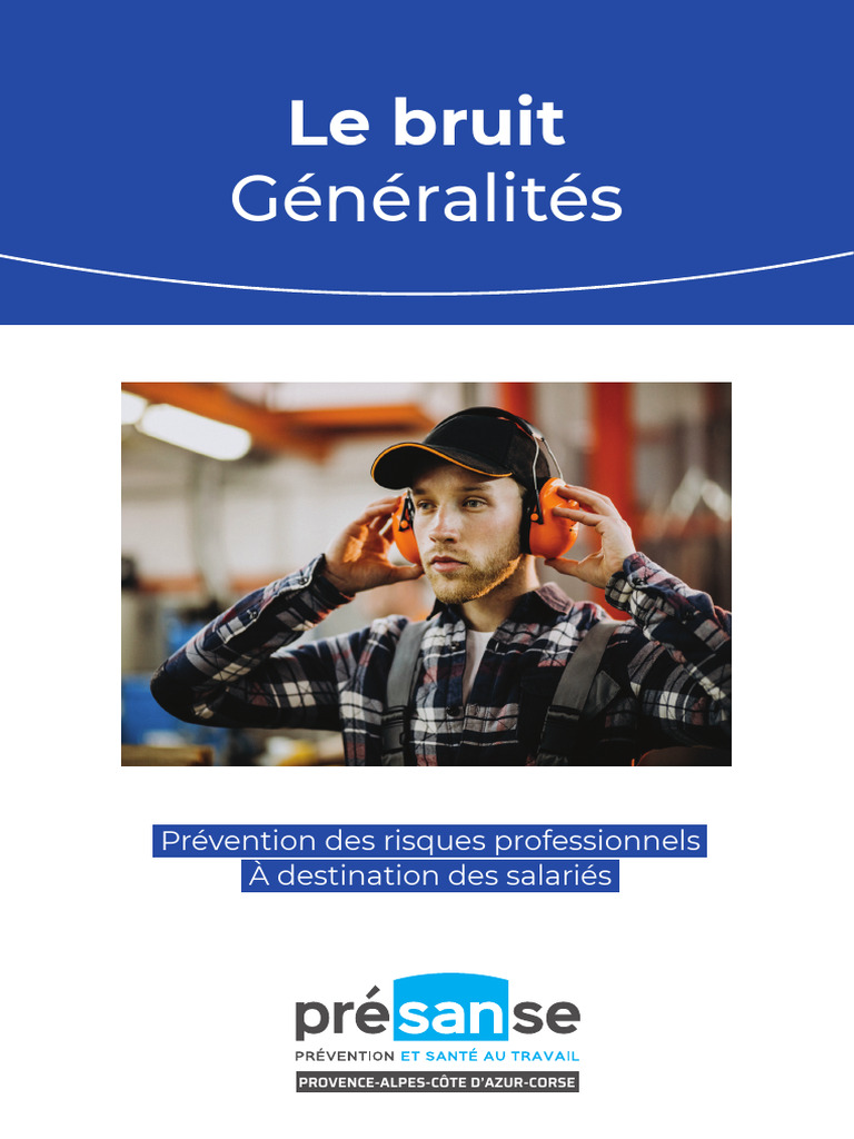 Prévention des risques liés au bruit au travail | PDF | Bruit | Son