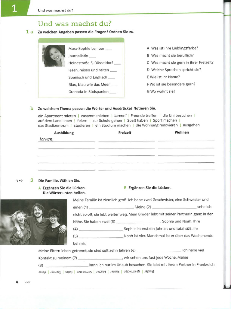 Intensivtrainer A2 Kapitel 1 | PDF