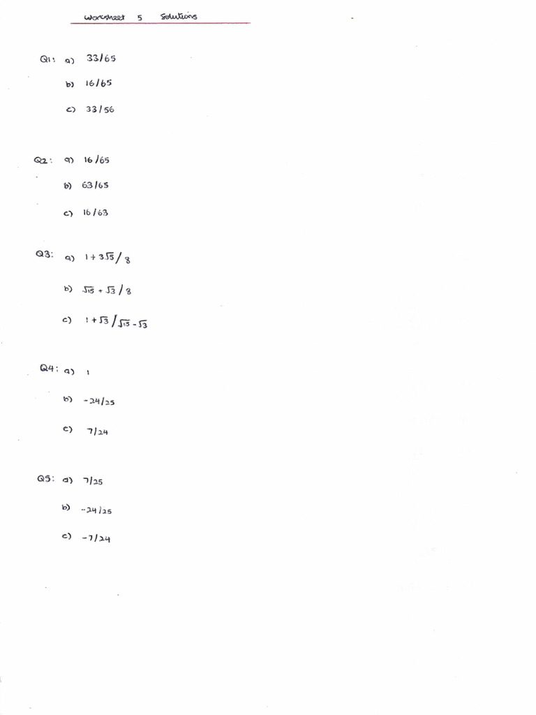 F4 Add Maths Ws5 Solutions Pdf