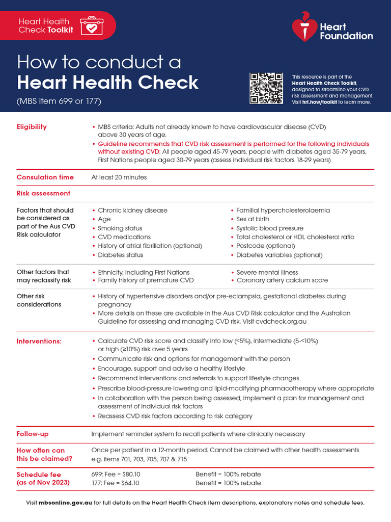 Heart Health Check Implementation Guide | PDF | Cardiovascular Diseases ...