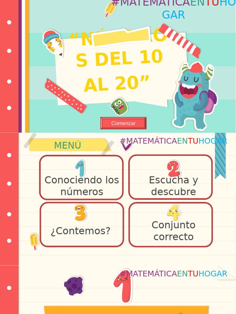 Números del 10 al 20 para Niños | PDF