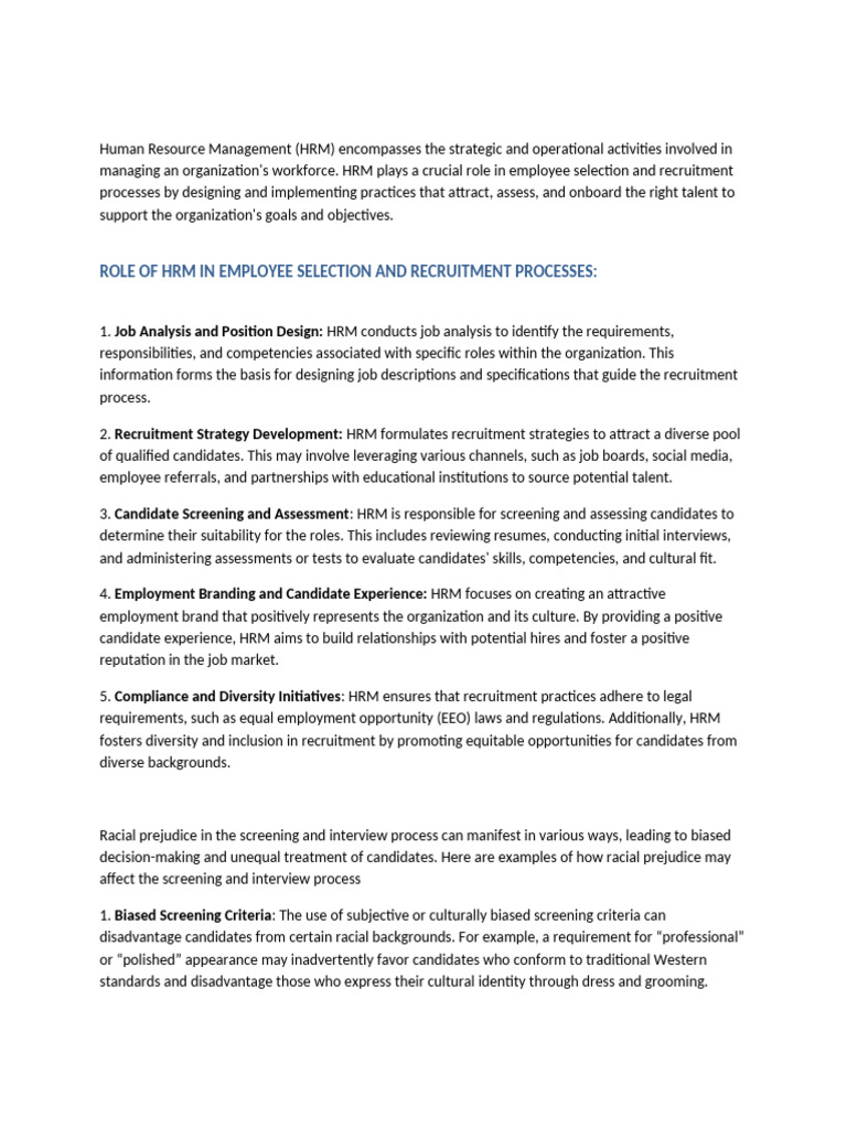Ghfxhuman Resource1 | PDF | Recruitment | Discrimination