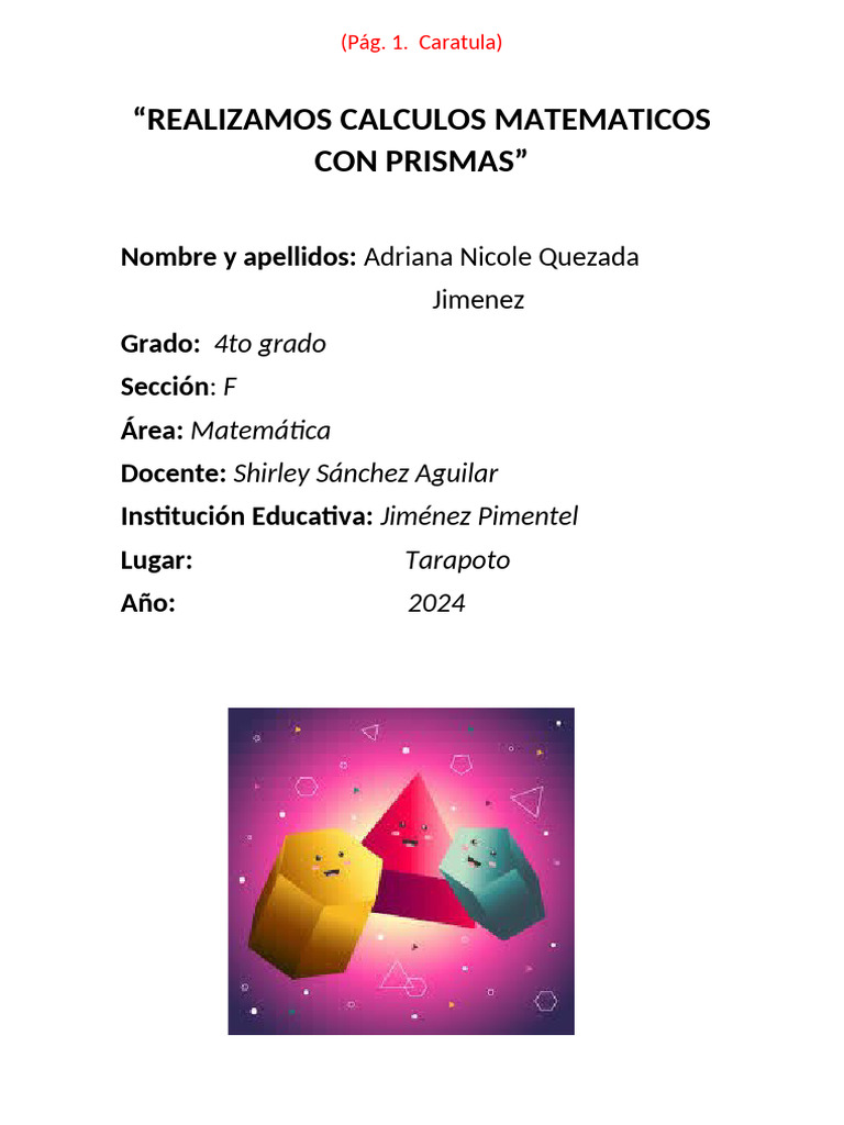 Cálculos Matemáticos con Prismas y Cilindros | PDF