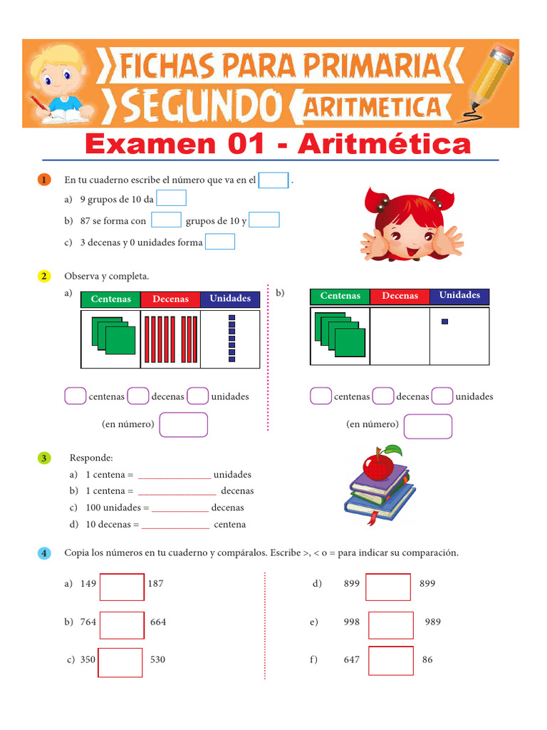 Ejercicios de Aritmética para Primaria | PDF