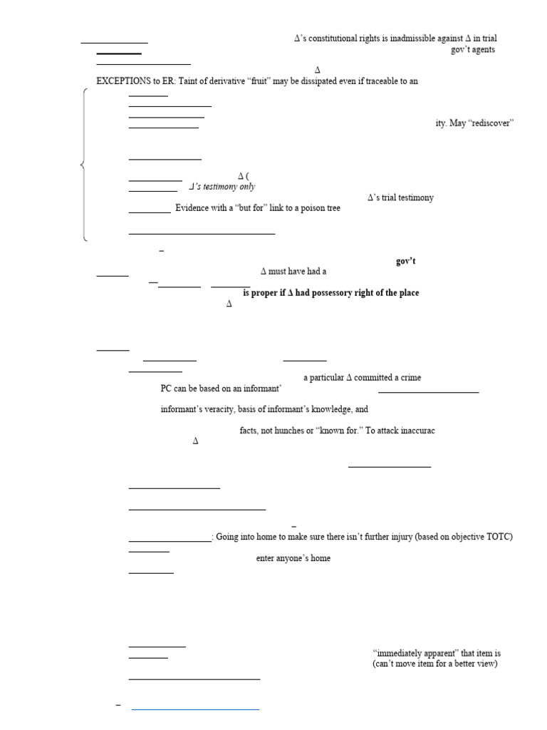 Exclusionary Rule and 4th Amendment Insights | PDF | Miranda Warning ...
