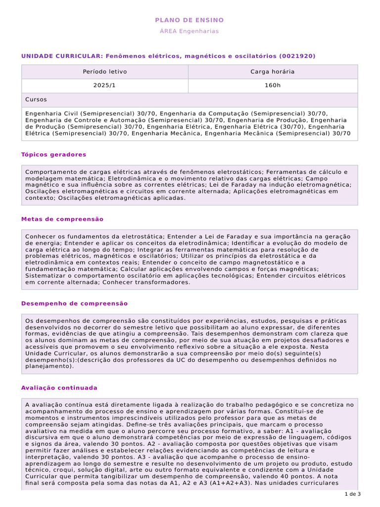 Ensino de Fenômenos Elétricos e Magnéticos | PDF | Eletricidade ...