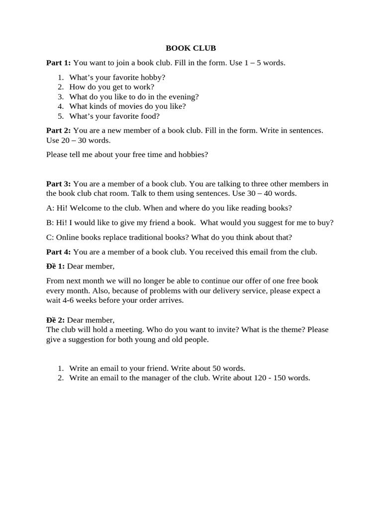 Book Club Membership Guide and Activities | PDF