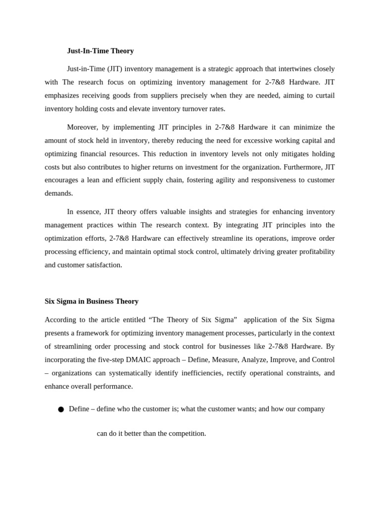 THEORIES | PDF | Lean Manufacturing | Inventory
