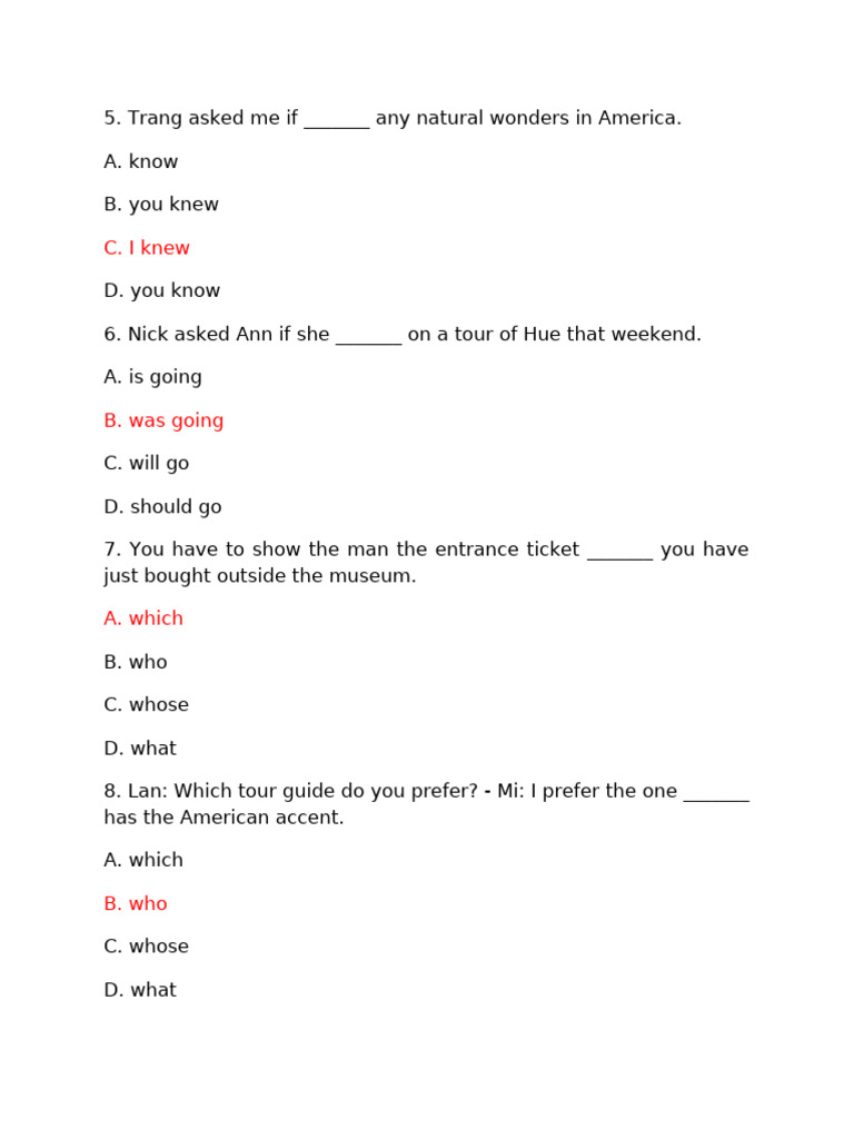 English Language Practice Exercises | PDF