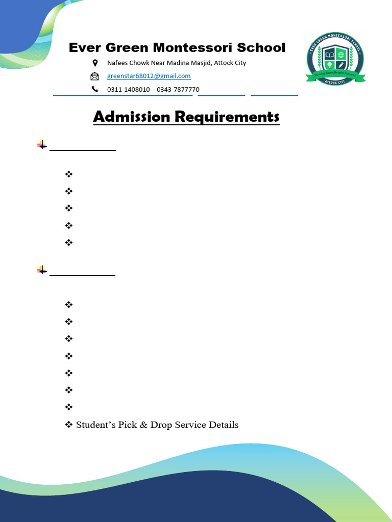 Admission Requirement | PDF