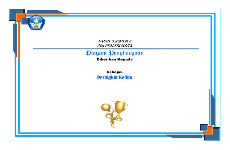 Kelas 6 Piagam Rangking 2 Pdf