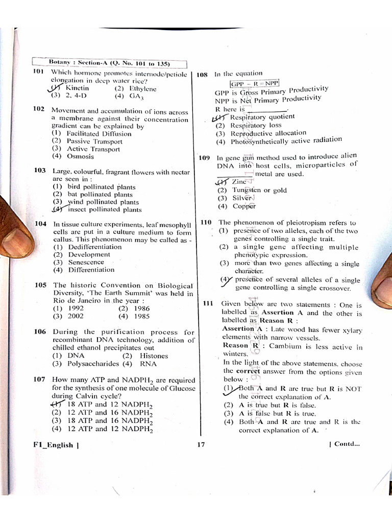 Neet 2023 Question Paper PDF Biology Botany F0pbevk | PDF