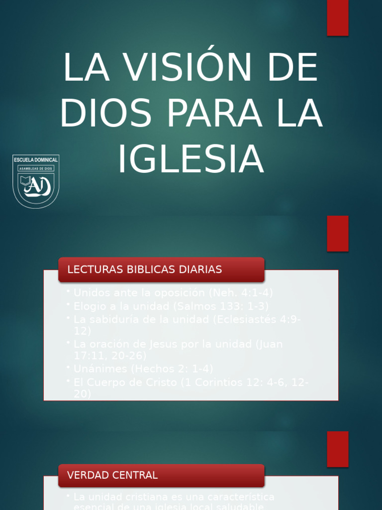 La Vision de Dios para La Iglesia | PDF | Primera epístola a los ...