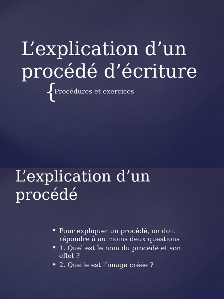 Explication des procédés d'écriture | PDF