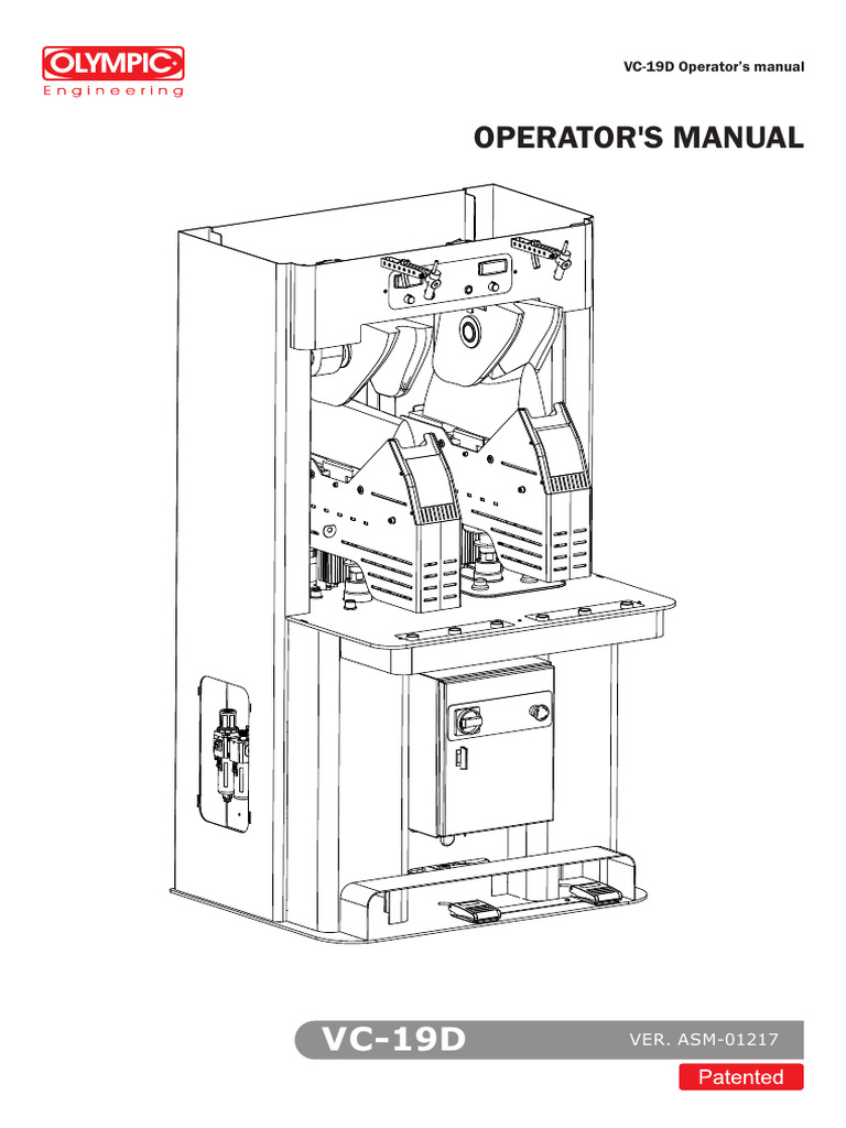 VC-19D Operator's Manual Guide | PDF | Electrical Connector | Shoe