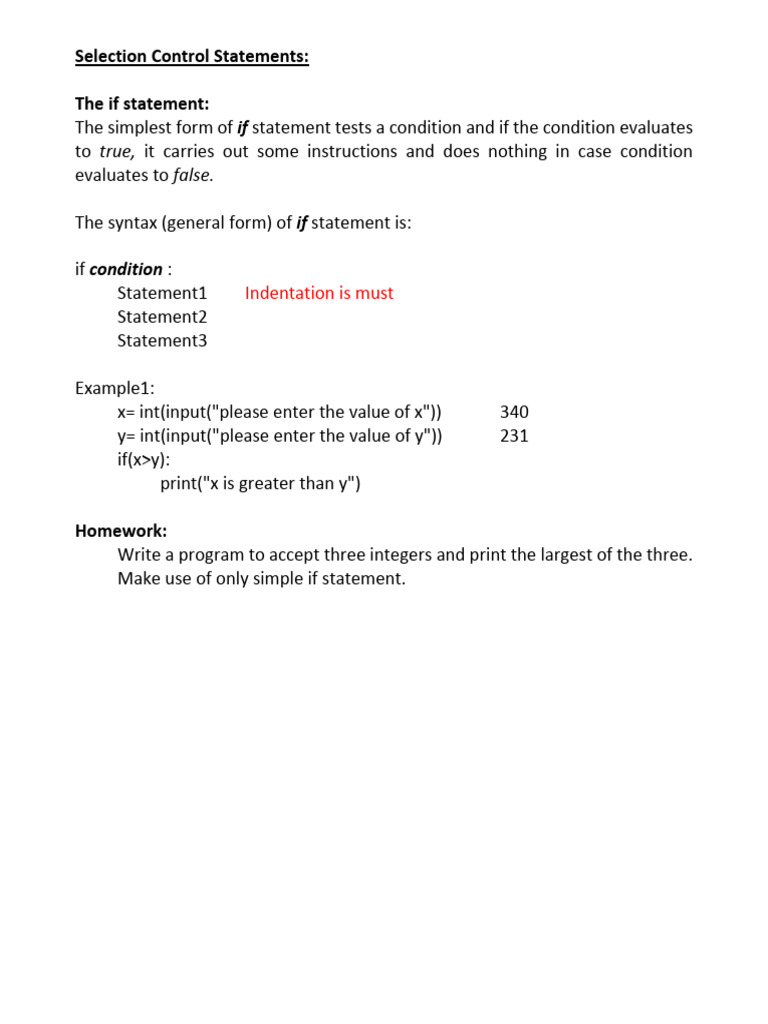 If Statement | PDF