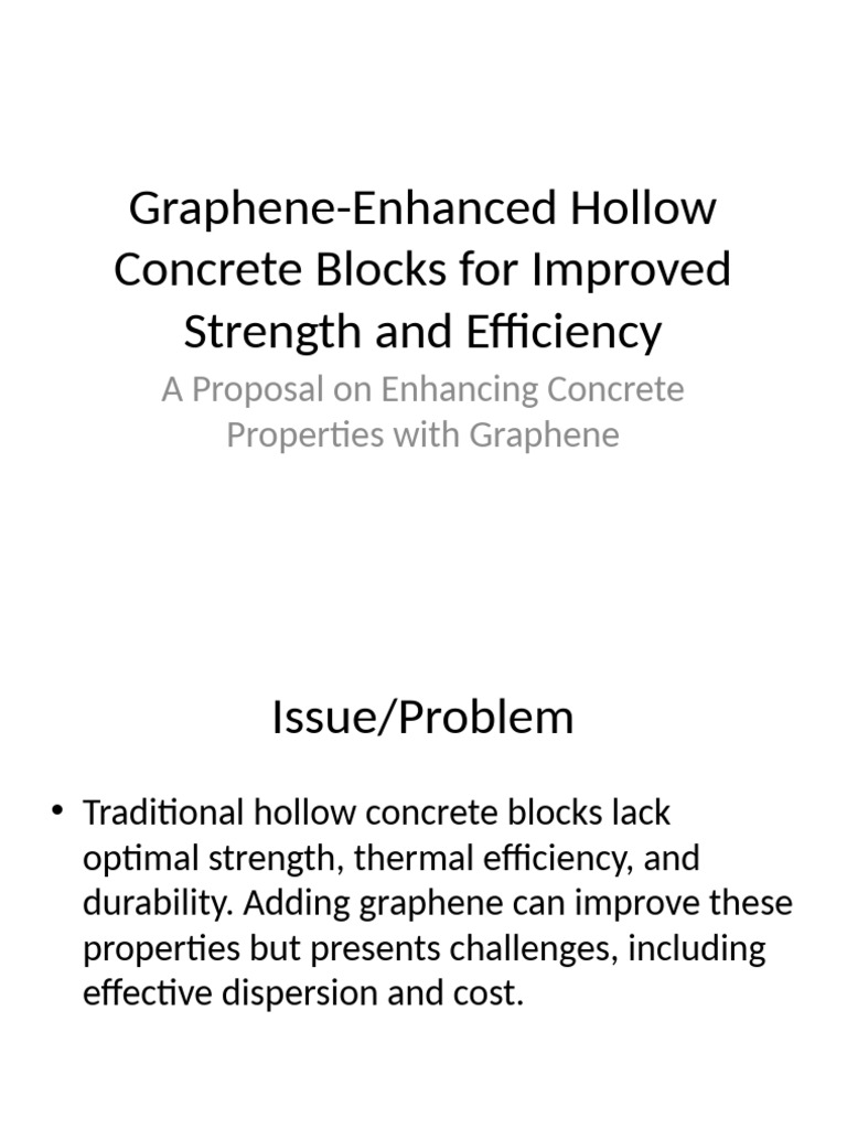 Graphene-Enhanced Concrete Blocks | PDF