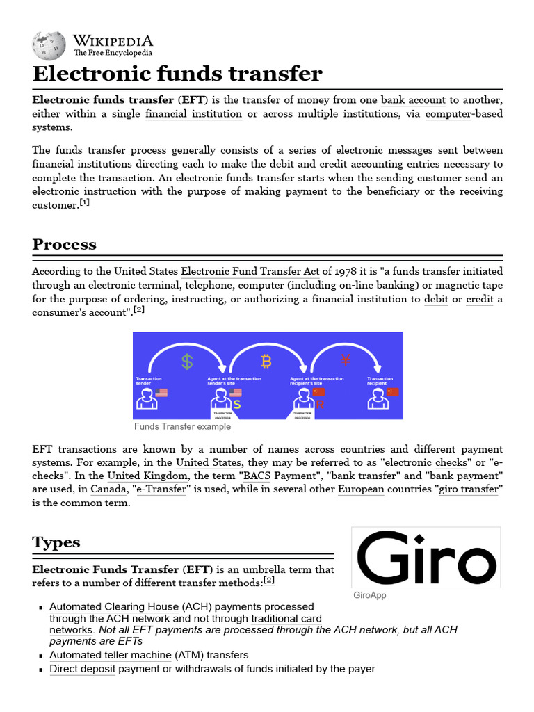 Overview of Electronic Funds Transfer | PDF | Debit Card | Cheque