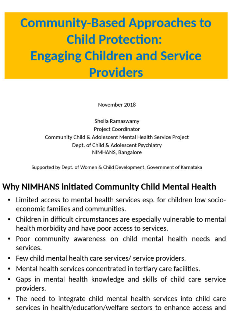 Community Based Approaches to Child Protection | PDF | Violence ...
