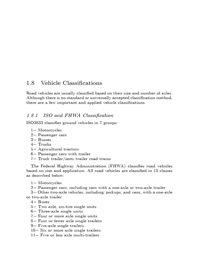 Vehicle Classifications Explained | PDF | Truck | Trunk (Car)
