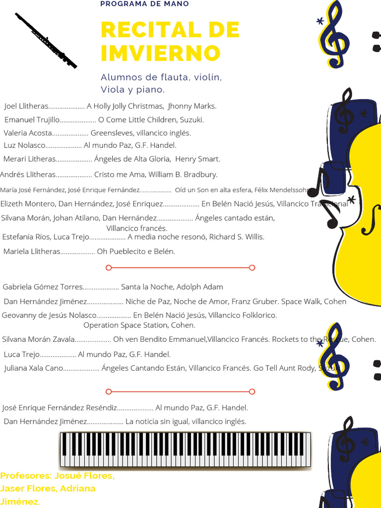 Programa de Mano Recital de Invierno 2020 | PDF
