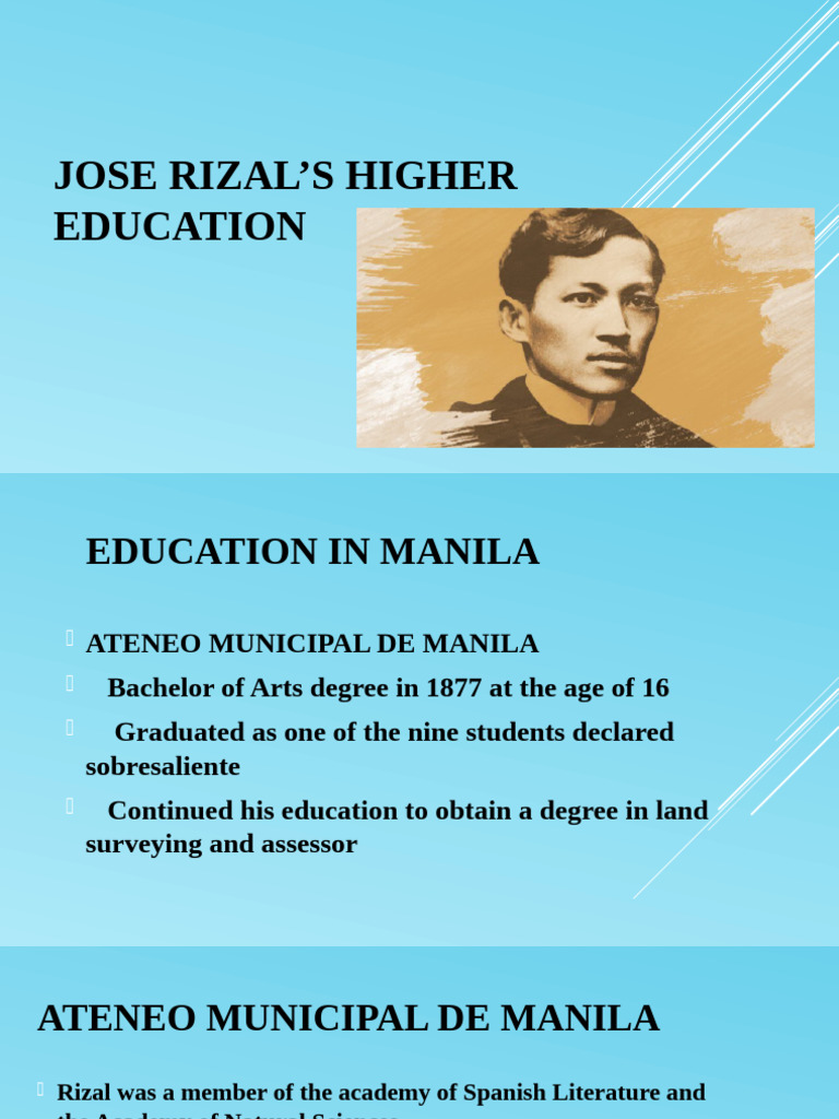 Jose Rizal's Education Journey | PDF