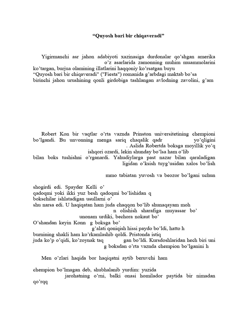 Armancha tarjimada jinsiy aloqa