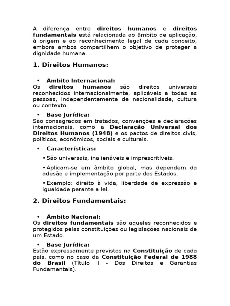 Direitos Humanos e Fundamentais | PDF | Direitos Humanos | Liberdade de ...