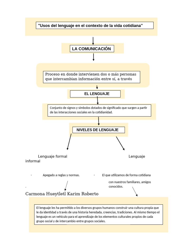 Mapa Conceptual de Niveles de Lenguaje | PDF
