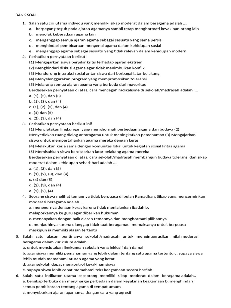 Soal Pretes | PDF