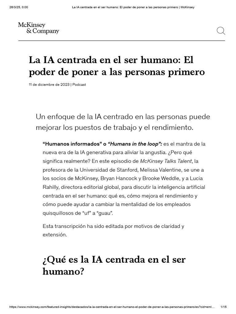 La IA Centrada en El Ser Humano - El Poder de Poner A Las Personas ...
