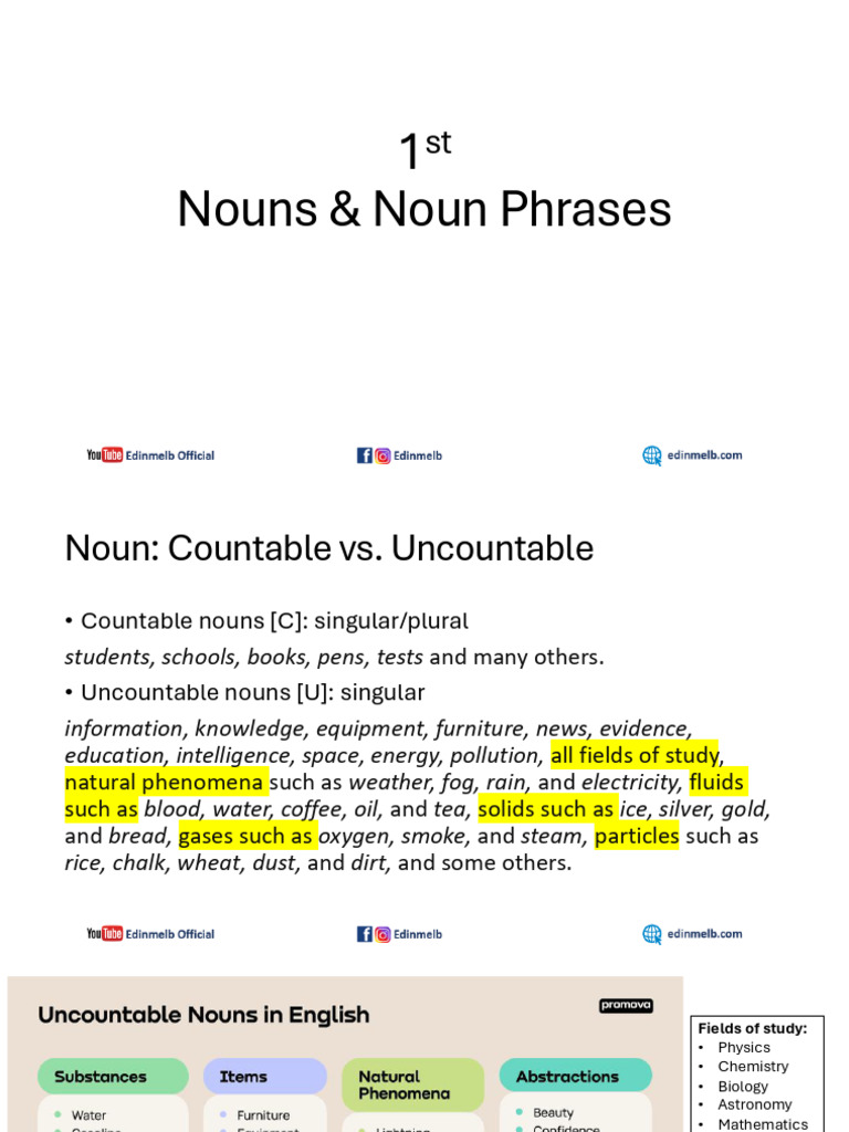 Nouns and Noun Phrases | PDF | Plural | Grammatical Number