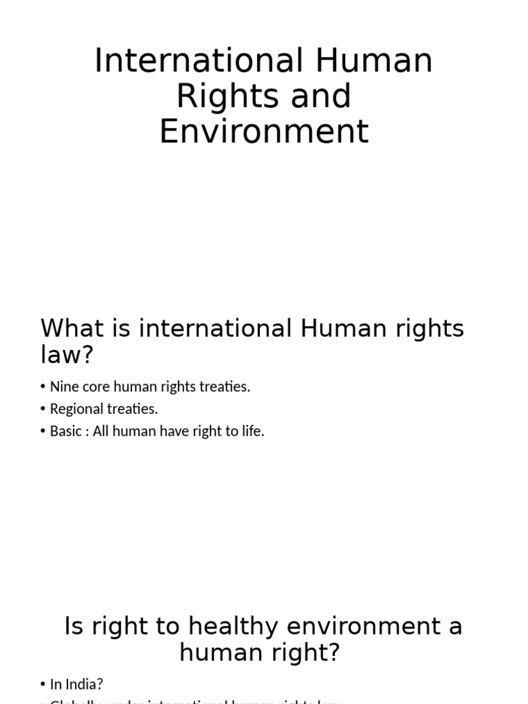 Human Rights and Environmental Justice | PDF