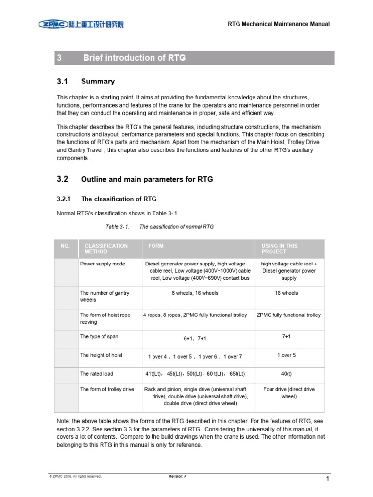 RTG Mechanical Maintenance Manual | PDF | Crane (Machine) | Electric Motor