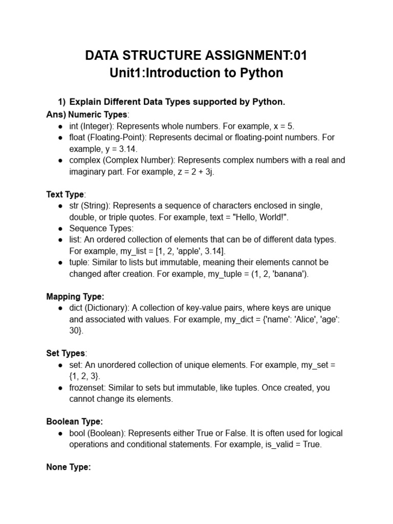 Python Data Types and Operators Explained | PDF | Boolean Data Type ...