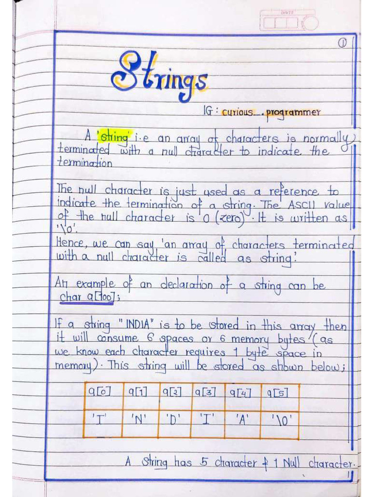 Strings in C Programming | PDF