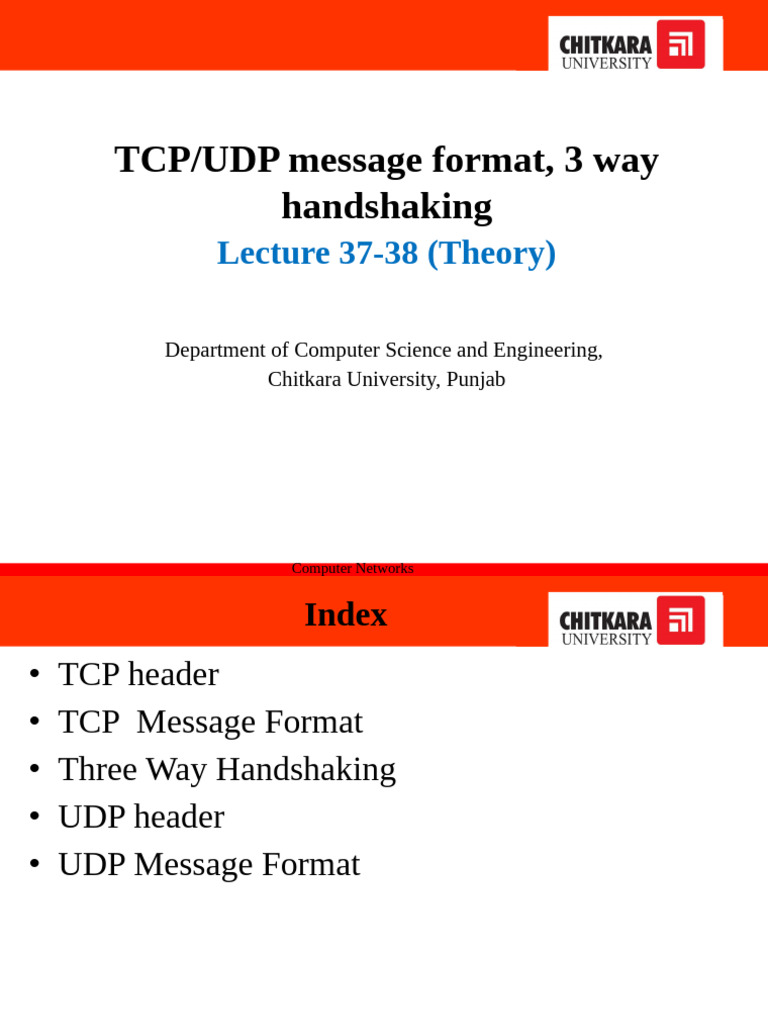 CN_37-38 TCP Message Format and Handshaking | PDF | Transmission ...